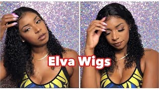 Elva Hair Aliexpress Wig Review | Nyuwa | This Bomb Water Wave Curly Full Lace Front Wig