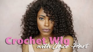 Curly Crochet Wig With Lace Part Tutorial | Jasmine Defined