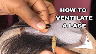 How To Ventilate A Lace || How To Ventilate Closures, Frontals, Full Lace #Lacewigventilation