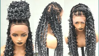 How To: Make Jungle Braids Wig/ Jumbo Knotless Braids/ Full Lace Wig