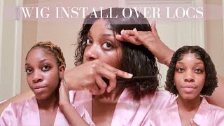 How To Install Wigs Over Locs Ft. Amazon Wigs | Easy Cornrows Method