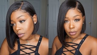 The Perfect Bob Lace Front Wig Style: "Dominique" Ft. Myfirstwig.Com