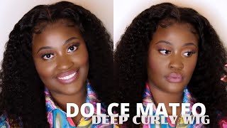 10 Minute Deep Curly Pre Customized Wig Install | Dolce Mateo Wigs