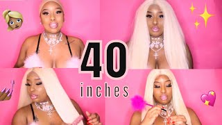 Barbie Blonde 40” Lace Wig You Need To Buy! ( Human Hair Dupe) #Blondehair#Wigsforblackwomen