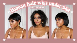 Amazon Prime Human Hair Wigs Under $40