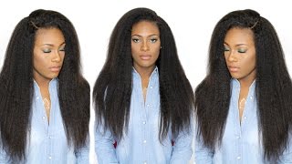 How I Install & Style Brazilian Kinky Straight Hair | Bestlacewigs