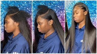 How To Blend Natural Leaveout And Create Baby Hairs With Straight Hair|Thebeautifulhustler Brand