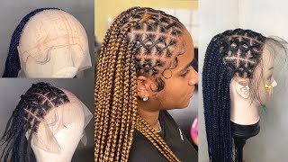 Diy Rubber Band Criss Cross Braided Wig | Diy Braided Wig With No Frontal For Beginners