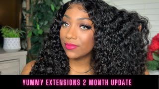Yummy Curly Burma Raw Hair Custom Lace Wig 2 Month Review + [Hair Care Update] | Yummy Extensions