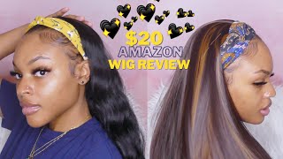 Trying On $20 Amazon Headband Wigs | The Real Perri