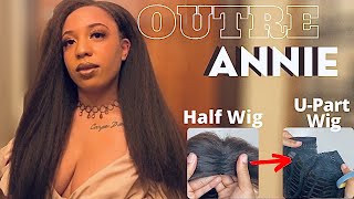 $15 Kinky Straight Wig | Turning A Half Wig Into A U-Part Wig Ft. Outre Annie Wig Review