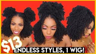 This Wig Will Fool Anyone! *New Outre Converti-Cap Wig! Most Realistic Kinky Curly Wig! Bahama Mama