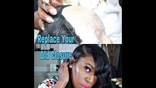 Transform Your Old Wig In Under 20 Minutes ! How To Replace An Old Closure