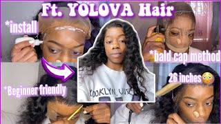 Beginner Friendly Lace Front Wig Install | Deep Wave 26 Inch Wig Ft Yolova Hair
