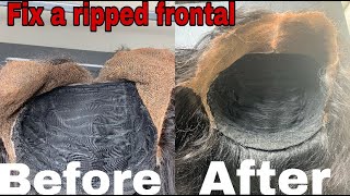 How To Fix Your Ripped Lace Front Wig | Tay The Loner