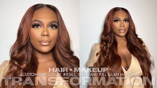 I Gave My Best Friend A Makeover! | Custom Color, Closure Install, And Full Glam | Nadula Hair