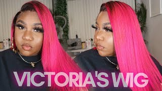 Bleaching And Installing A Hd Lace Wig || Pink Hair || Victorias Wig Loosewave