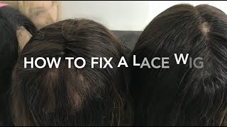 How To Fix The Lace Wig , Stitch The Wig Lace Hole, Ventilate Hair On Wig, Fix Torn Lace, Bald Wig,