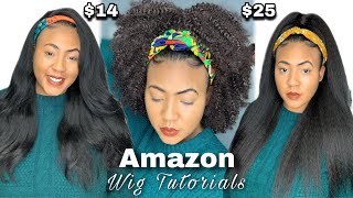 Testing Cheap Amazon Wigs + Wig Try On Haul! Must Have Amazon Headband Wig Review
