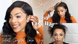 *New *360 Crystal Lace Wig!! A Circle Of Lace,Easy To Do A Bun And The Like *Milan Curl|Geniuswigs