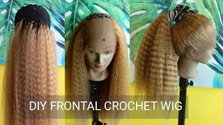 How To Make A Lace Frontal  Crochet Wig | Yaki Straight Hair | Vivian Beauty And Style