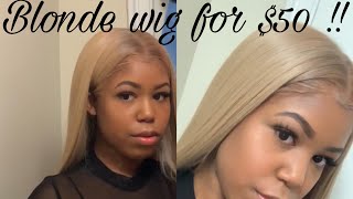 Affordable Blonde Lace Front Wig | $50 Synthetic Wig | Looks Like Human Hair | Anotherblackgirl