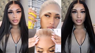 It'S Giving Scalp! Best Silky Hair Ever! Easiest Install Glueless Hd Lace Closure Wig! Beautyfo