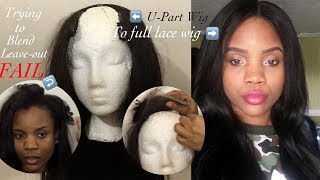 Howto: Turning My U-Part Wig Into A Full Lace Wig| Kadreannashakay