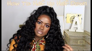 How To ➟ Half Up Half Down| Full Wig| Protective Styles Hair