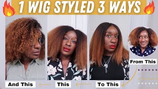 Natural Hair Lace Wig Install On 4C Hair |  Reviving An Old Wig Into 3 New Styles
