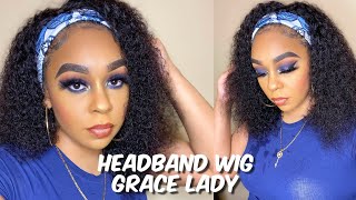 Grace Lady Water Wave Headband Wig | Amazon Wigs | Lindsay Erin