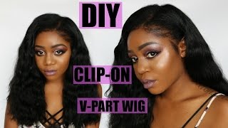 How To Make A V-Part Wig | Clip- On | Easy Install | + How To Install & Style Leave Out | Detailed
