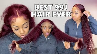 Affordable 99J Loose Deep  Wave Lace Front Wig! + Wig Install  Ft. Wiggins Hair