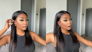 Finally! A Super Easy Straight Wig Install For Beginners| Just Put It On!| Ft. Donmily Hair