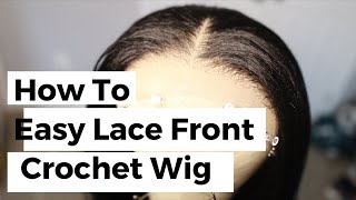 How To: Easy Lace Front Crochet Unit | Freetress Yaky Bounce 3X