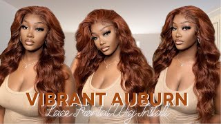 Super Vibrant Auburn Lace Frontal Wig In Spring Ft. Beautyforever Hair