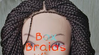How To Make Box Braids Wig./How To Ventilate And Braid A Box Braid Wig.