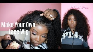 ♡ Detailed How To Make A Lace Frontal Wig | #Dsoar Hair Peruvian Curly