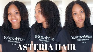 Natural Looking Kinky Curly 16 Inch U-Part Wig Install | No Lace! No Glue! | Ft. Asteria Hair