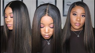Straight Out The Box Slay!!! I Highlighted Yaki Lace Front Wig I Fall Ready Hair I Rpgshow