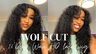 Wolf Cut On 26" Deep Wave Hd Lace Frontal Wig ‍♀️ | Ft. Vshow Hair