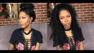 Chinalacewig Pre-Plucked Brazilian Virgin Human Hair Curly 360 Lace Frontal Wig Show & Tell