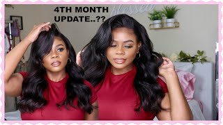 4 Month Hair Update| 360 Human Hair Lace Frontal Wig| Amazon Prime| Francine Hughley