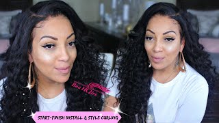 Easy Start To Finish 360 Lace Front Wig Install & Curl Styling Easy Beginner Friendly Feat Beahair