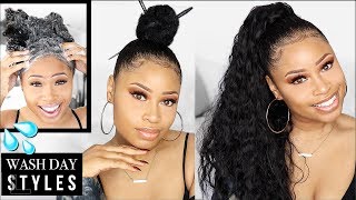 Bomb 5-Min Wash Day Hairstyles! ➟ Quick Hair Transformations