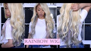 How To Customize A Lace Front Wig | Zury Premium Remy 360 Lace Front Cross Part Wig | Rainbow Color