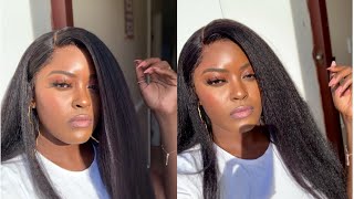 I Finessed This Affordable $100 Aliexpress Kinky Straight Wig|| Start To Finish