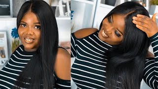 Relaxed Yaki Straight 360 Lace Frontal Wig Install Ft  Omgherhair Com