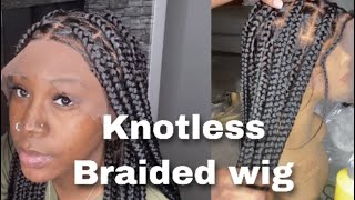 Jumbo Knotless Braided Wig! First Time, How I Do?