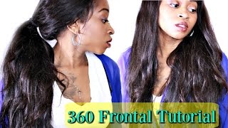 360 Lace Frontal Install! No Glue, Tape, Or Gel ♡Tutorial For Beginners( Start To Finish) ☆